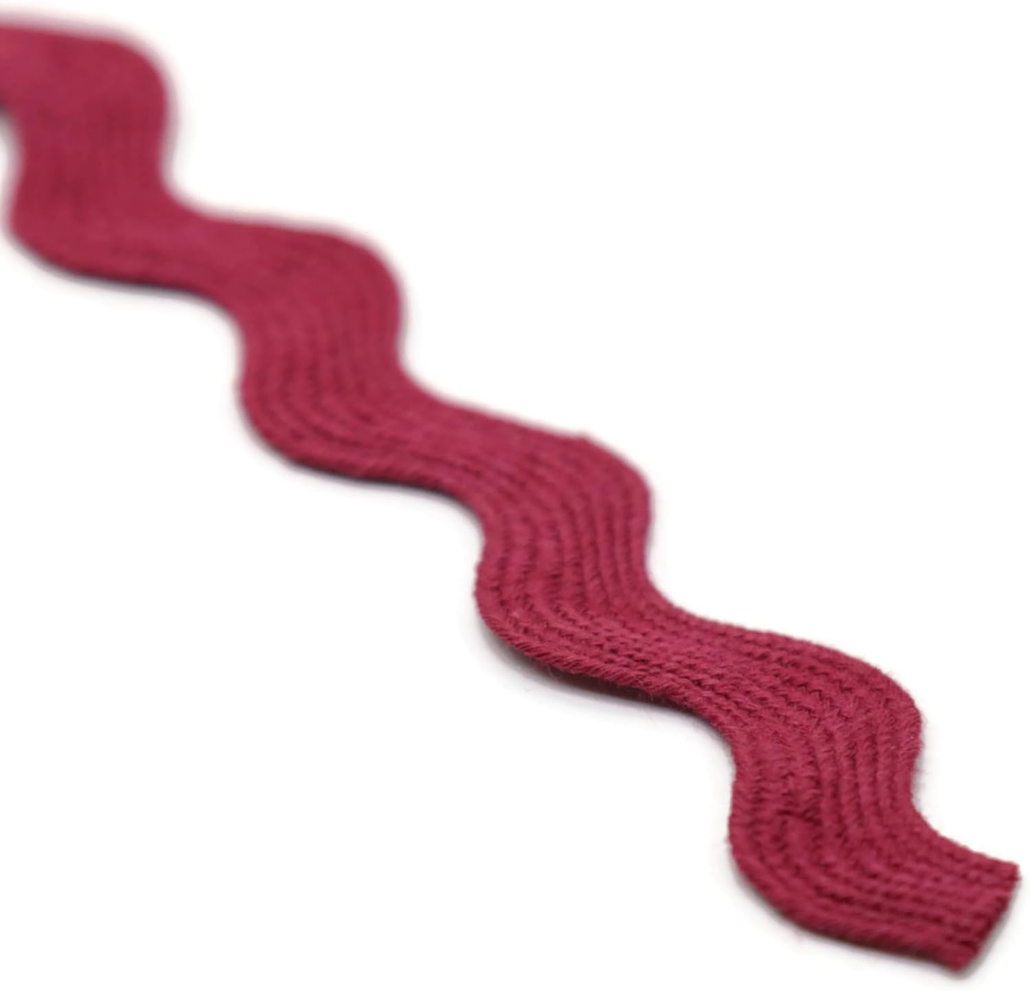 100% Cotton Burgundy Striped Ric Rac Trim - 5 Yards - Classic & Traditional Style - Wedding Occasion - Perfect for Clothing, Home Decor & Craft Projects