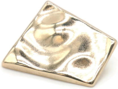 Gold Metal Shank Buttons - 12 Pcs - Wavy Irregular Metal Shank Buttons Large for Men Women Blazer Coat Uniform Shirt Suit and Jacket Sewing Craft DIY EM15301