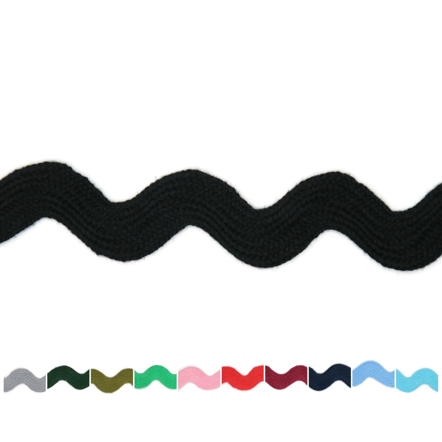 Cotton RIC Rac Trim - 3/4 Inch - 27 Yards - Wave Bending Fringe Trim Cotton Lace Ribbon RIC Rac Trim for Sewing Clothes Gift Wrapping Home Party Decoration CTR0216, White