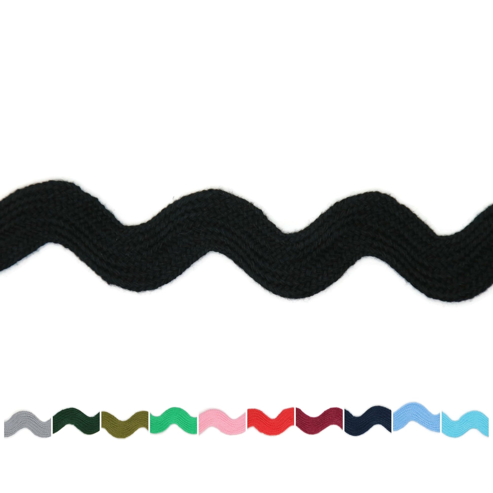 Cotton RIC Rac Trim - 3/4 Inch - 27 Yards - Wave Bending Fringe Trim Cotton Lace Ribbon RIC Rac Trim for Sewing Clothes Gift Wrapping Home Party Decoration CTR0216, White