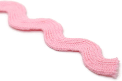 100% Cotton Pink Striped Ric Rac Trim - 5 Yards - Classic Retro Wedding Decor