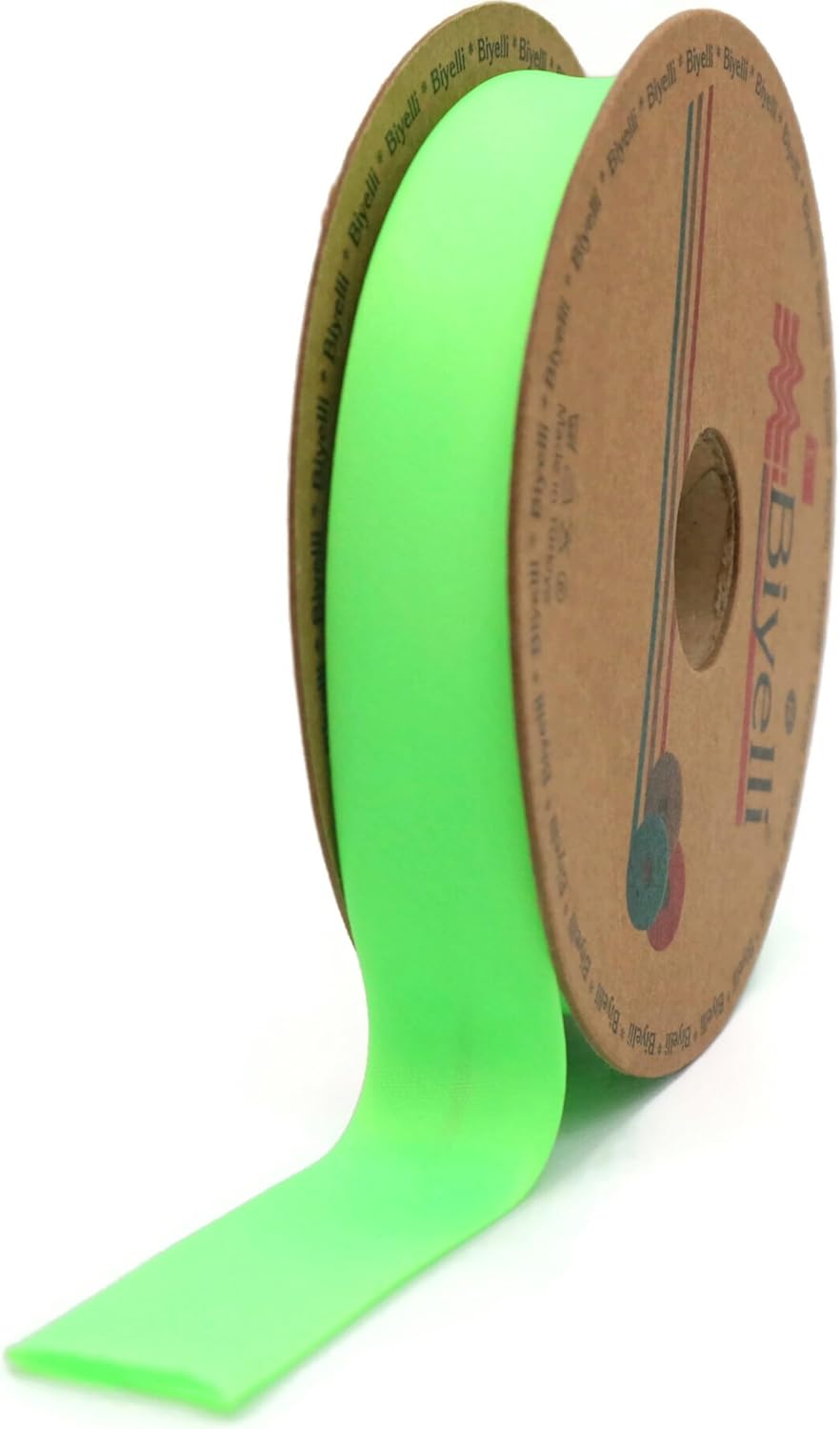 Fold Neon Bias Binding Tape - 99+ Colors - 3/4 Inches Wide - 27 Yards - Fold Neon Binding Bias Ribbon Fabric Piping Bias Binding Tape for Sewing Clothing DIY Green D103