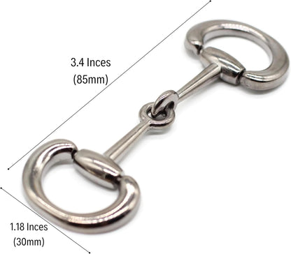 3.4 Inch (85mm) Black Zinc Alloy Metal Shoe Buckle - 2 Pcs - Vintage, Western Style