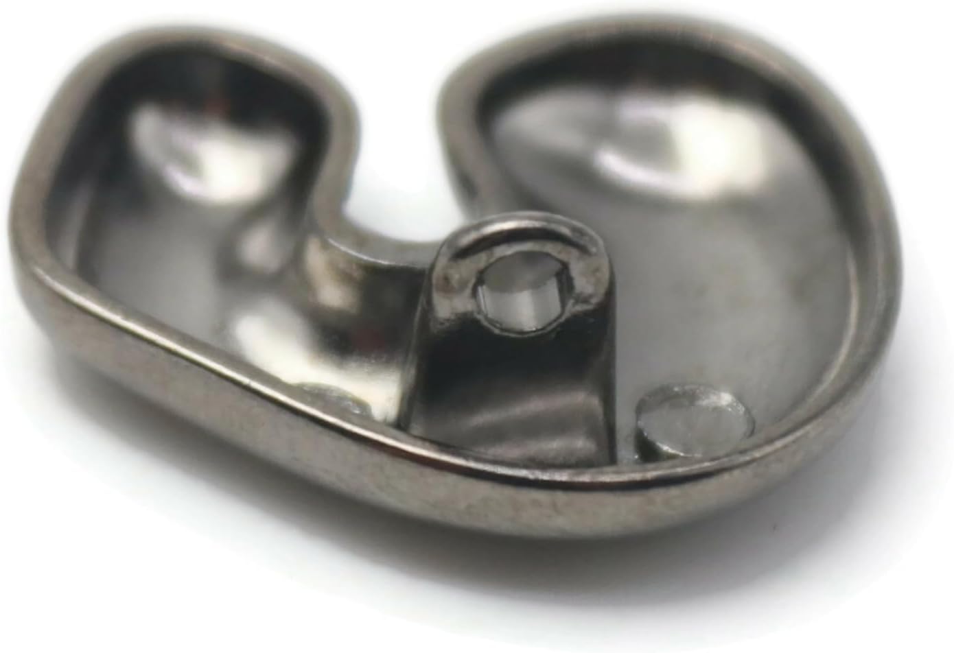 Black Metal Shank Buttons - 12 Pcs - 4 Size Options - Twinkle Oval Irregular Metal Shank Buttons Black for Men Women Blazer Coat Uniform Shirt Suit and Jacket Sewing Craft DIY EM0804