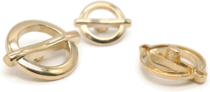 Gold Metal Shank Buttons - 12 Pcs - 3 Size Options - Flat Round Metal Gold Shank Buttons for Men Women Blazer Coat Uniform Shirt Suit and Jacket Sewing Craft DIY N15202