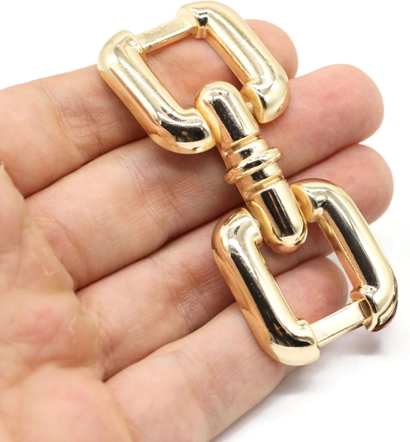2.8 Inch (71mm) Gold Zinc Alloy Metal Shoe Buckle - 2 Pcs - Vintage, Western Style