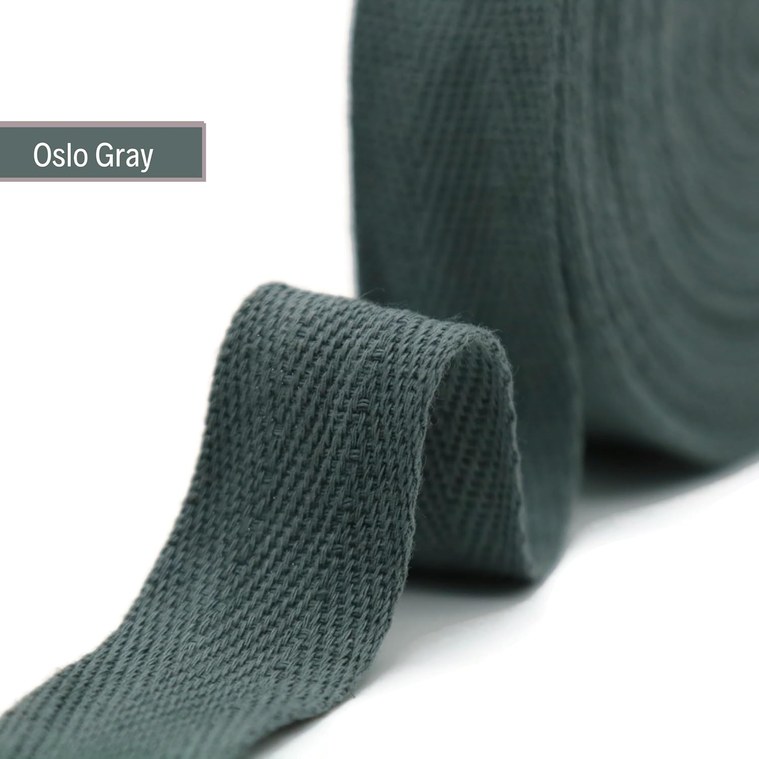 1" & 1.18" & 1.5'' & 2" Cotton Twill Tape - 10 Yards - 50+ Colors -%100 Natural Cotton 1 Inch 1.5 Inch 2 Inch Herringbone Bias Binding Cotton Tape Trim for Sewing Wrapping Craft DIY 10542 (Oslo Gray)…