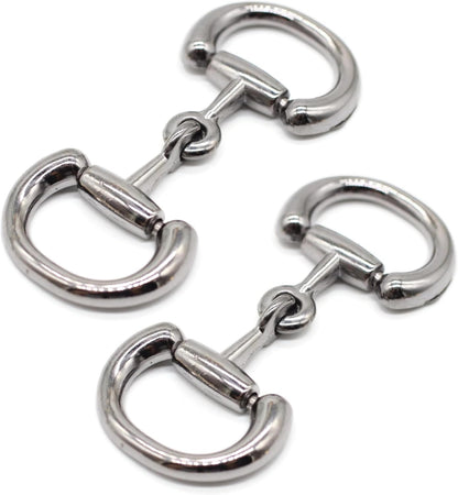 Metal Shoe Buckles - 2.93 Inch (75mm) - 2 Pcs - Black Metal Hinged Equestrian Buckles For Craft & Sewing Project BK0112