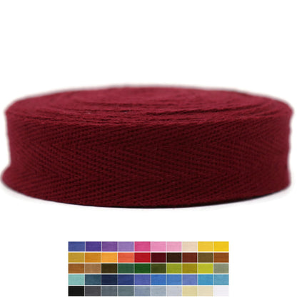 IndigoPurple 2" & 1.5" & 1.18'' Cotton Herringbone Tape - 10 Yards - 50+ Colors - 100% Natural Cotton Herringbone Bias Binding Trim for Sewing Wrapping Craft DIY