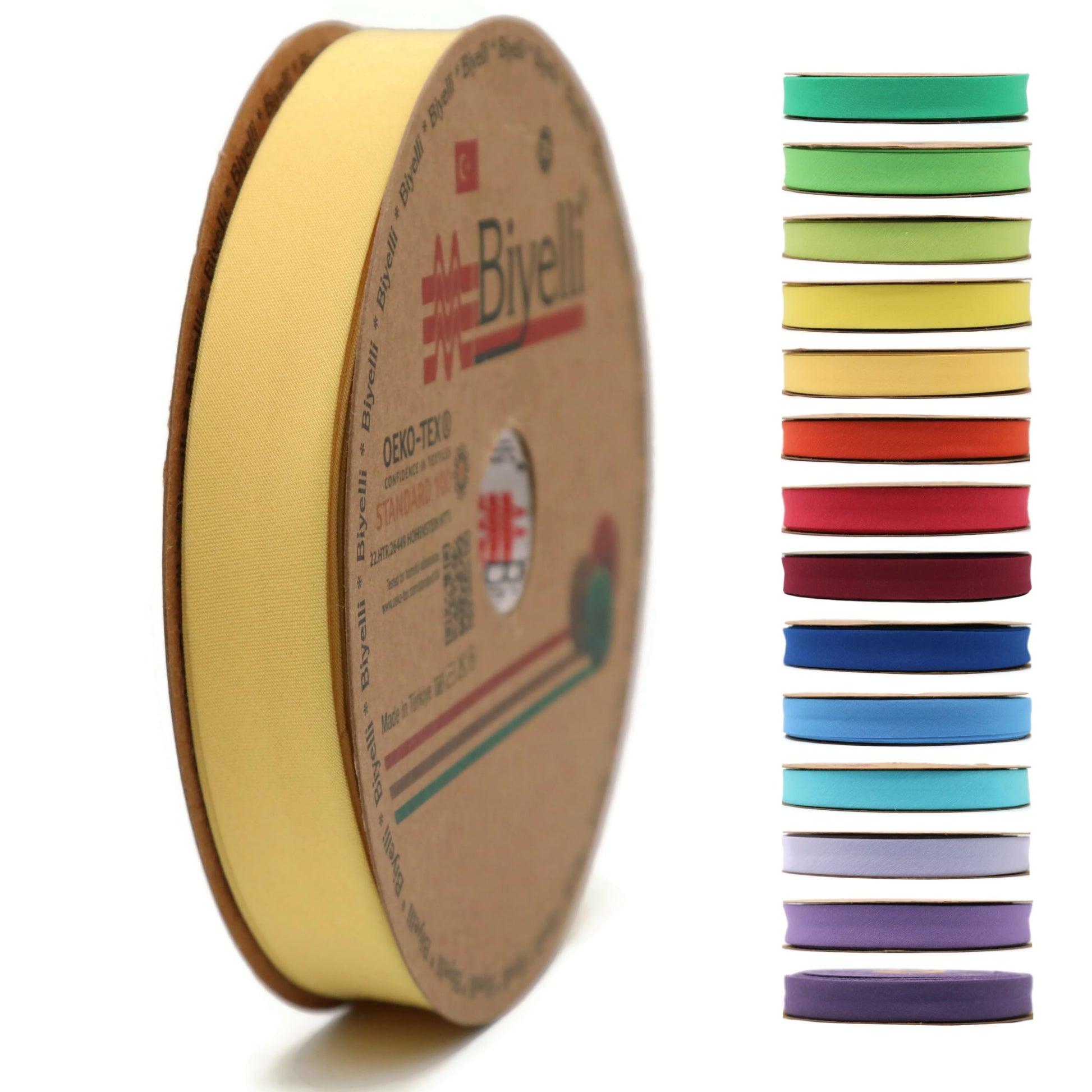 Cotton Fold Bias Tape - 3/4 Inches (20mm) Wide - 27 Yards - 65+ Colors - Single Fold Cotton Fold Bias Binding Tape for Sewing Clothing DIY (05. Brick Red) D05