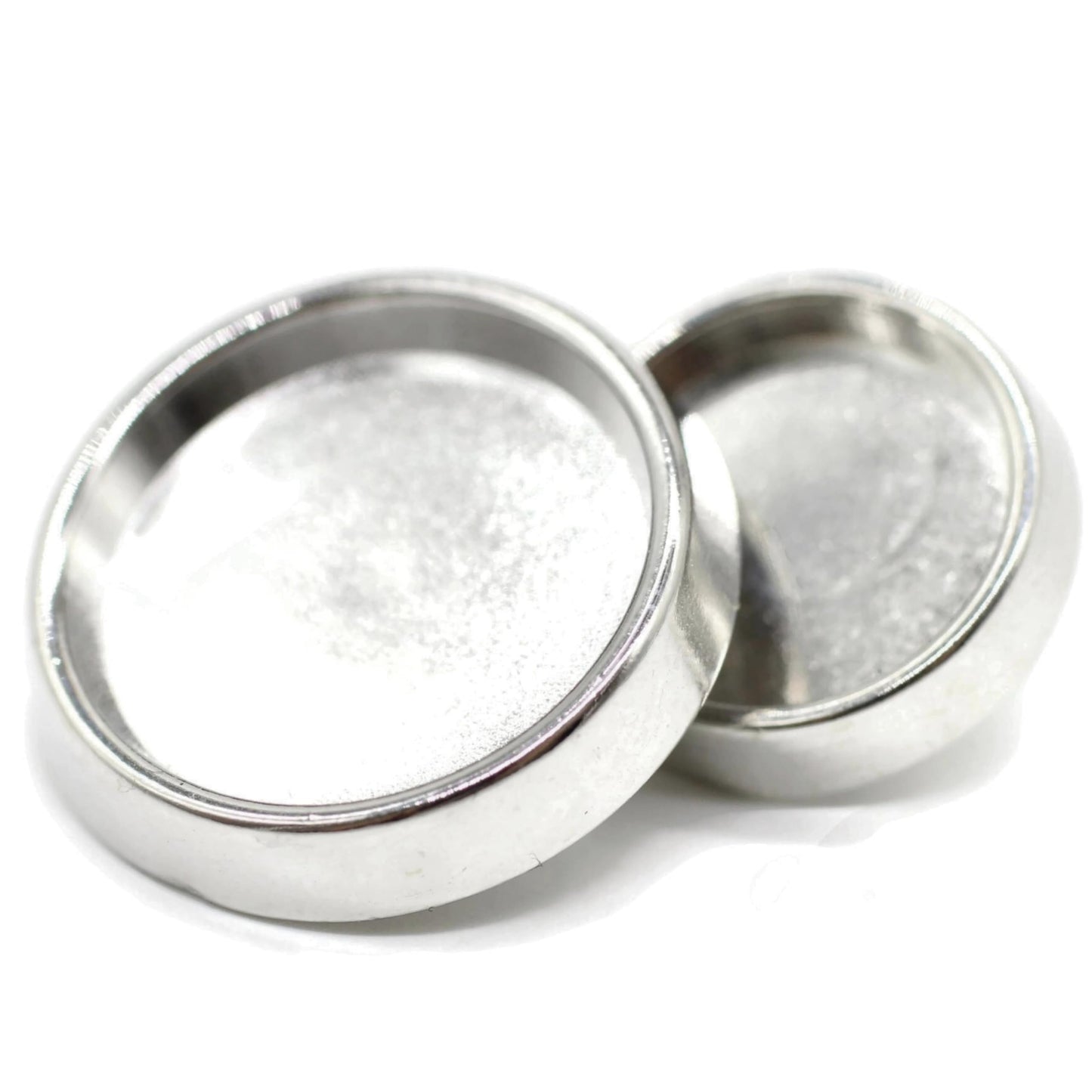 Flat Silver Metal Shank Buttons - 12 Pcs - 2 Size Options - Luxury Flat Round Wave Metal Shank Buttons for Men Women Blazer Coat Uniform Shirt Suit and Jacket Sewing Craft DIY N9001