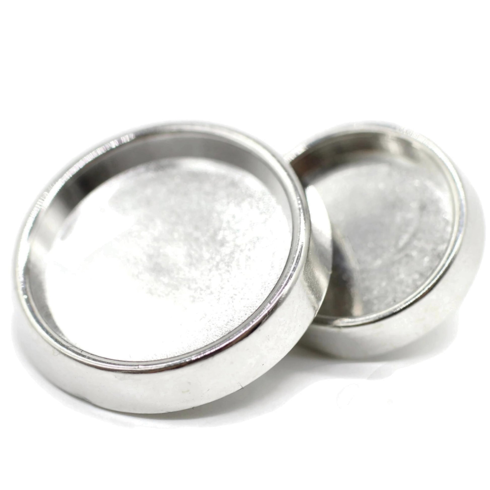 Flat Silver Metal Shank Buttons - 12 Pcs - 2 Size Options - Luxury Flat Round Wave Metal Shank Buttons for Men Women Blazer Coat Uniform Shirt Suit and Jacket Sewing Craft DIY N9001