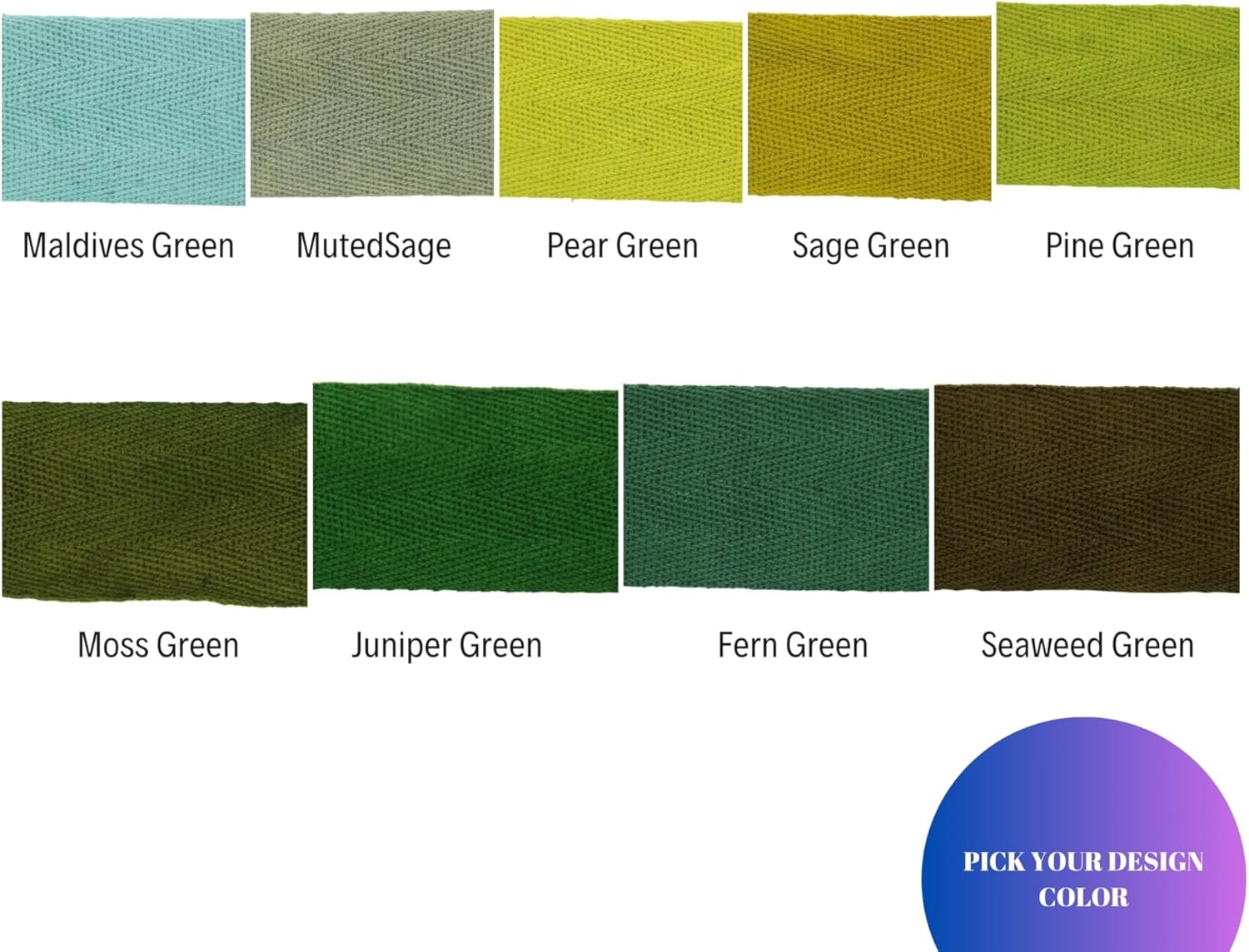 1" & 1.18" & 1.5'' & 2" Cotton Twill Tape - 10 Yards - 50+ Colors -%100 Natural Cotton 1 Inch 1.5 Inch 2 Inch Herringbone Bias Binding Cotton Tape Trim for Sewing Wrapping Craft DIY 10302 (SageGreen)…