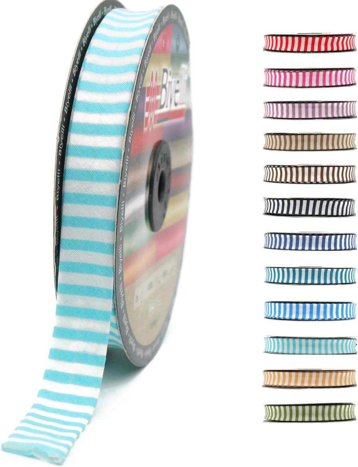Cotton Fold Bias Binding Tape - 3/4 Inches (20mm) Wide - 27 Yards - Plaid Single Fold Cotton Fold Bias Binding Tape for Sewing Clothing DIY Turquoise F9