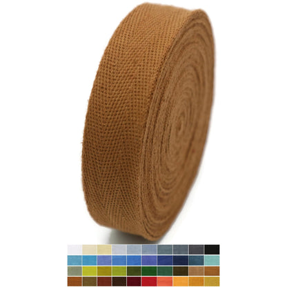 Cotton Twill Tape 1" & 1.5'' & 2" - 10 Yards - 50+ Colors -%100 Natural Cotton 1 Inch 1.5 Inch 2 Inch Herringbone Bias Binding Cotton Twill Tape Trim for Sewing Wrapping Craft DIY Navy Blue 10422