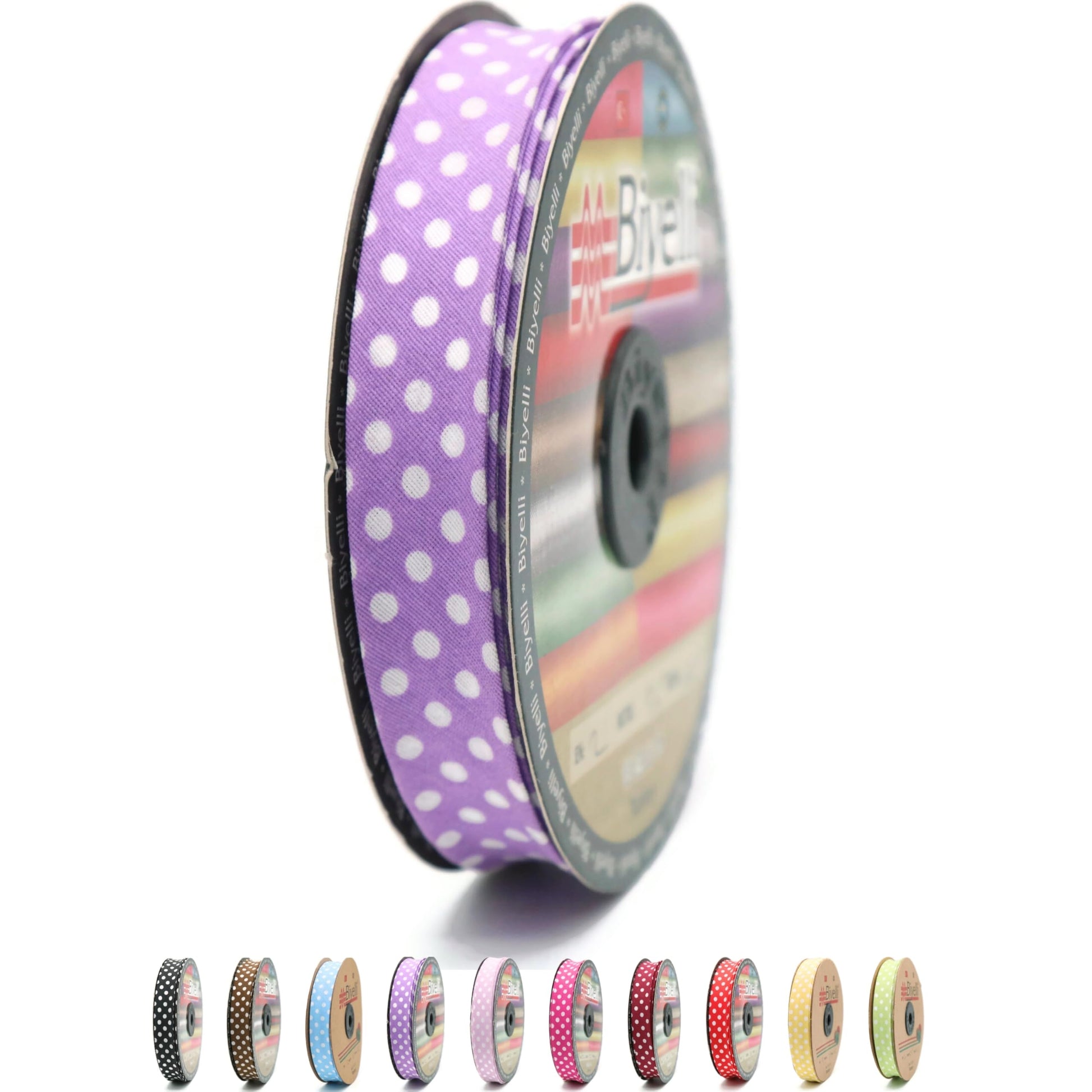 Cotton Fold Bias Binding Tape - 3/4 Inches (20mm) Wide - 27 Yards - Polka Dots Single Fold Cotton Fold Bias Binding Tape for Sewing Clothing DIY Coral Pink A16