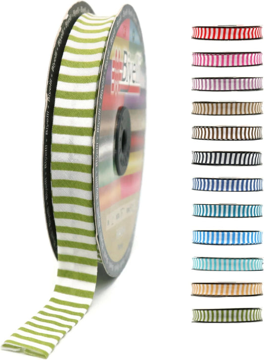 Cotton Fold Bias Binding Tape - 3/4 Inches (20mm) Wide - 27 Yards - Plaid Single Fold Cotton Fold Bias Binding Tape for Sewing Clothing DIY Green F12