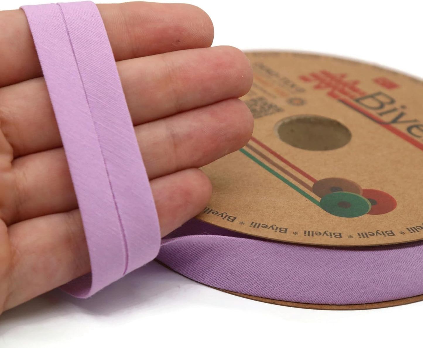 Cotton Fold Bias Tape - 3/4 Inches (20mm) Wide - 27 Yards - 65+ Colors - Single Fold Cotton Fold Bias Binding Tape for Sewing Clothing DIY (42. Violet) D42