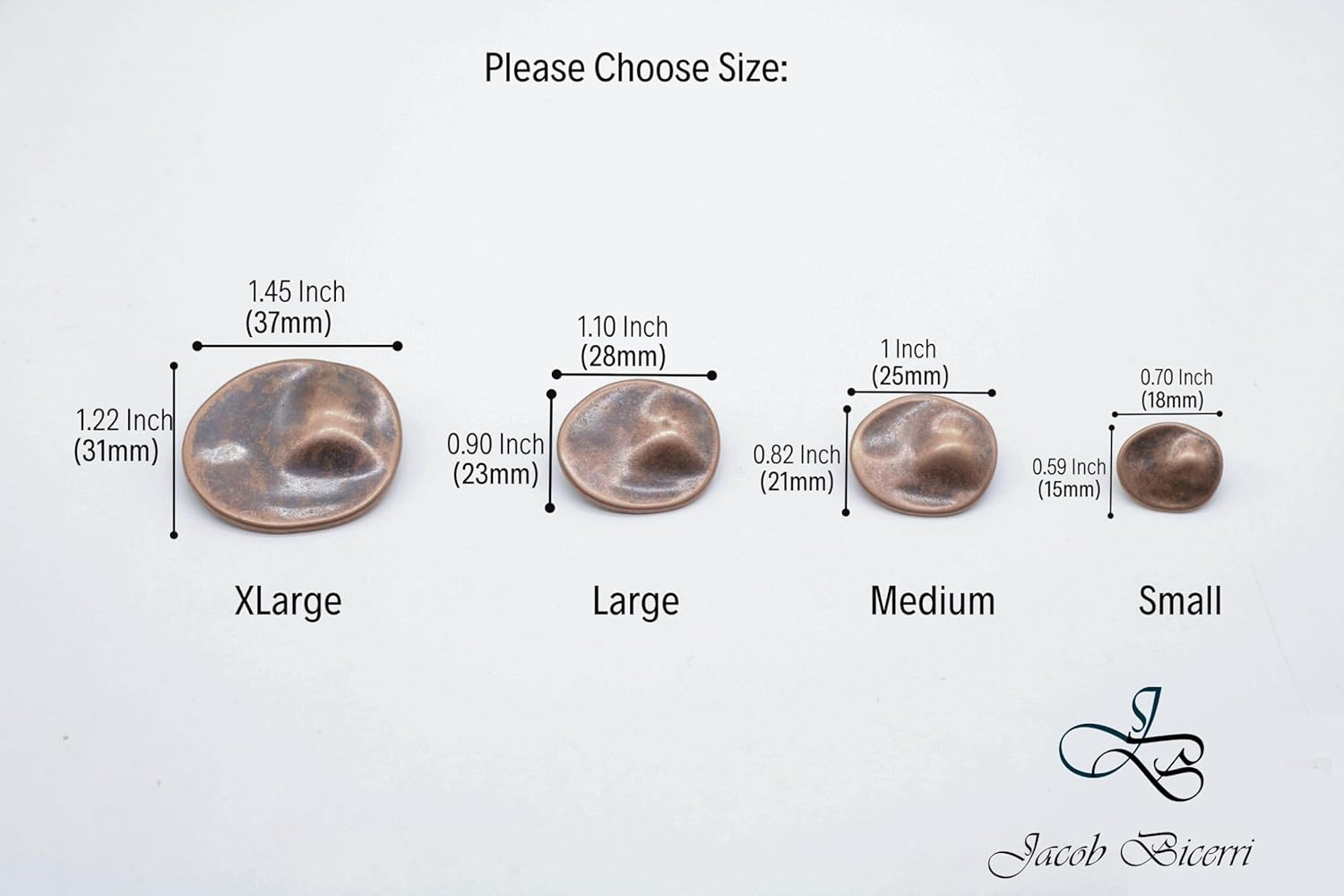 Antique Copper Metal Shank Buttons - 12 Pcs - 4 Size Options - Luxury Wrinkle Round Wave Metal Shank Buttons for Men Women Blazer Coat Uniform Shirt Suit and Jacket Sewing Craft DIY G2283…