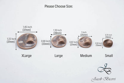 Antique Copper Metal Shank Buttons - 12 Pcs - 4 Size Options - Luxury Wrinkle Round Wave Metal Shank Buttons for Men Women Blazer Coat Uniform Shirt Suit and Jacket Sewing Craft DIY G2283…