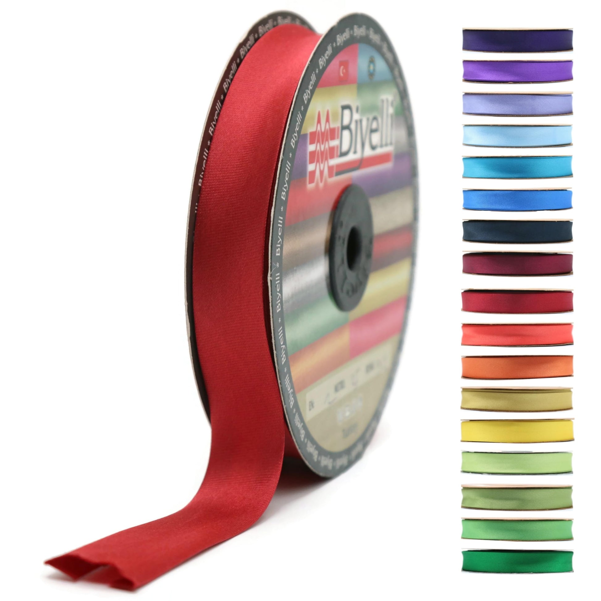 Fold Satin Bias Tape - 99+ Colors - 3/4 Inches Wide - 27 Yards - Fold Satin Binding Bias Ribbon Fabric Piping Bias Binding Tape for Sewing Clothing DIY BYS78