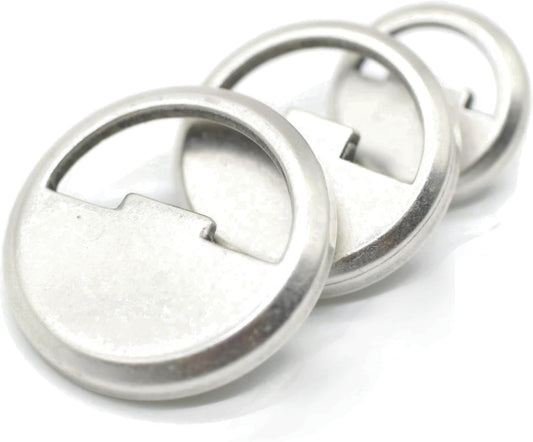 Antique Silver Metal Shank Buttons - 12 Pcs - 3 Size Options - Round Metal Shank Buttons Vintage for Men Women Blazer Coat Uniform Shirt Suit and Jacket Sewing Craft DIY N11703