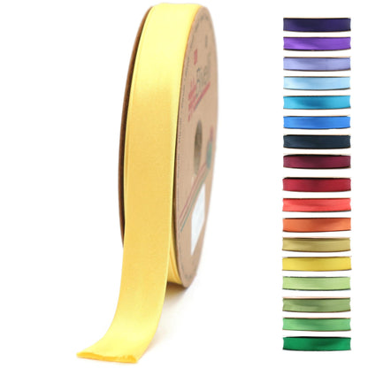 Fold Satin Bias Tape - 99+ Colors - 3/4 Inches Wide - 27 Yards - Fold Satin Binding Bias Ribbon Fabric Piping Bias Binding Tape for Sewing Clothing DIY (21. Night Blue) BYS21