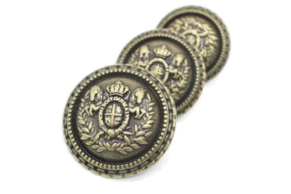 Gold Metal Shank Buttons - 12 Pcs - 5 Size Options - Luxury Horse Round Metal Shank Buttons for Men Women Blazer Coat Uniform Shirt Suit and Jacket Sewing Craft DIY N1201