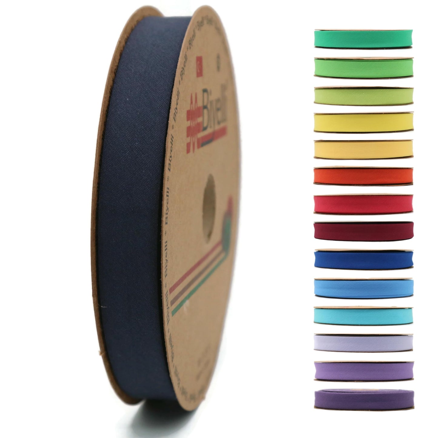 Cotton Fold Bias Tape - 3/4 Inches (20mm) Wide - 27 Yards - 65+ Colors - Single Fold Cotton Fold Bias Binding Tape for Sewing Clothing DIY (27. Navy Blue) D27