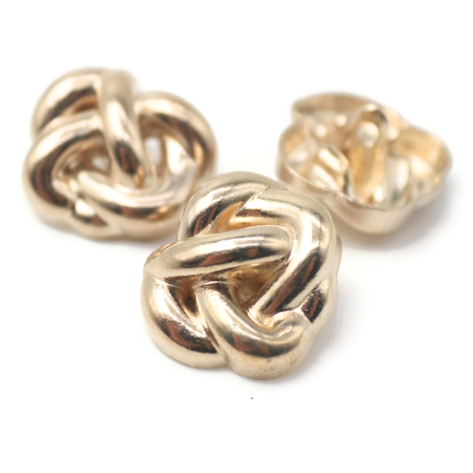 Knot Silver Metal Shank Buttons - 12 Pcs - 4 Size Options - Knot Irregular Metal Shank Buttons for Men Women Blazer Coat Uniform Shirt Suit and Jacket Sewing Craft DIY EM0501