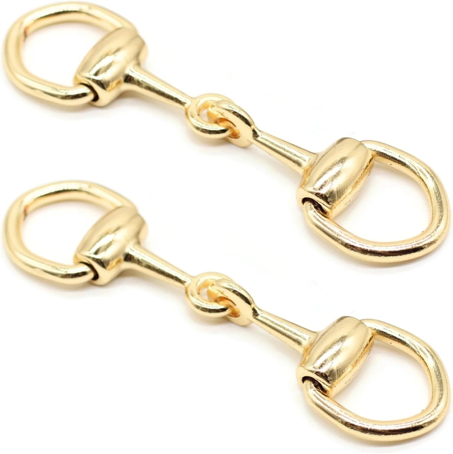 Metal Shoe Buckle - 3 Inch (77mm) - 2 Pcs - Gold Metal Shoe Buckle Shoelace Clips Metal Hinged Equestrian Buckles For Craft & Sewing Project BG0502