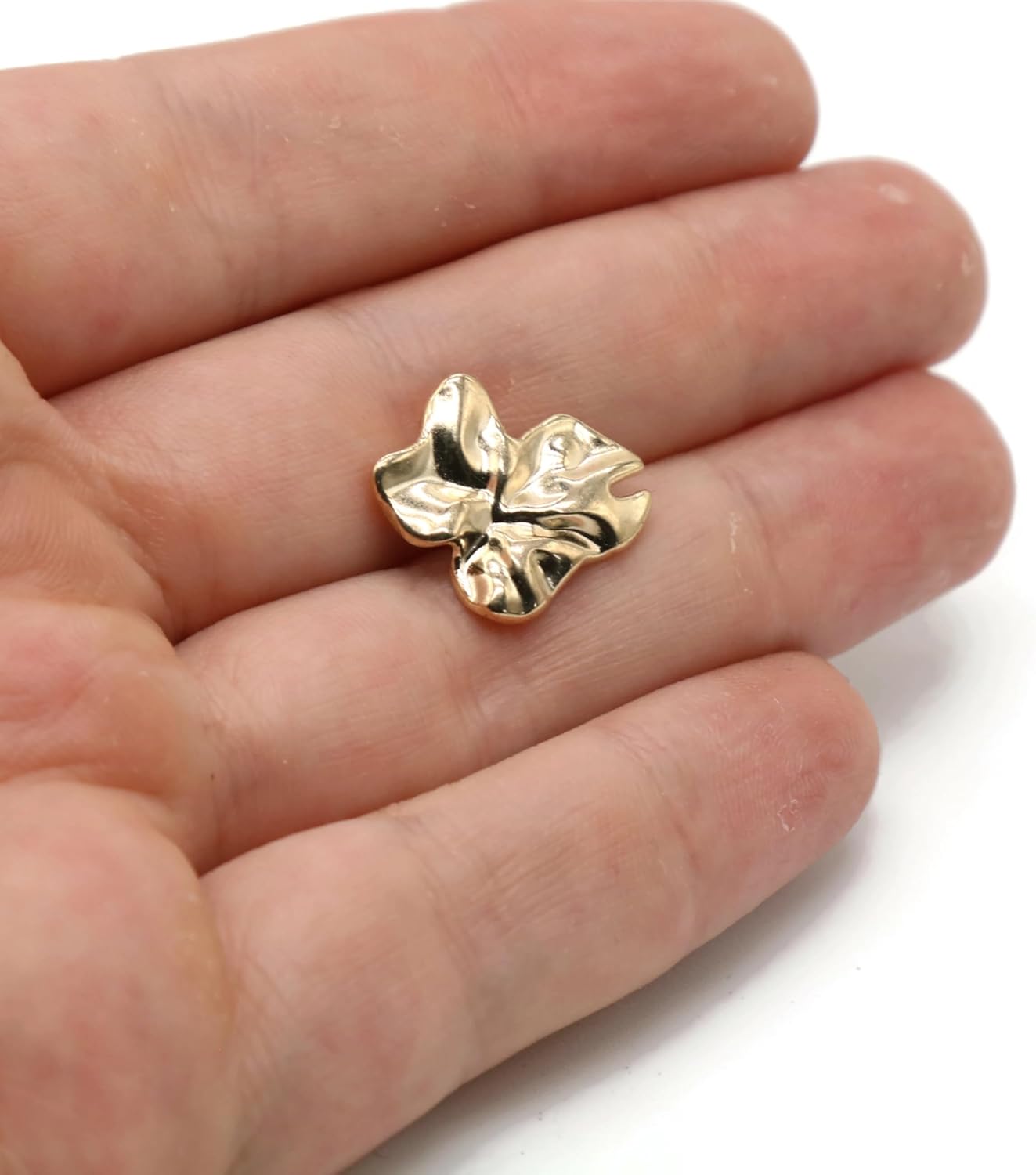 Wrinkle Gold Metal Shank Buttons - 12 Pcs - 3 Size Options - Luxury Wave Wrinkle Irregular Wave Metal Shank Buttons for Men Women Blazer Coat Uniform Shirt Suit and Jacket Sewing Craft DIY E0703