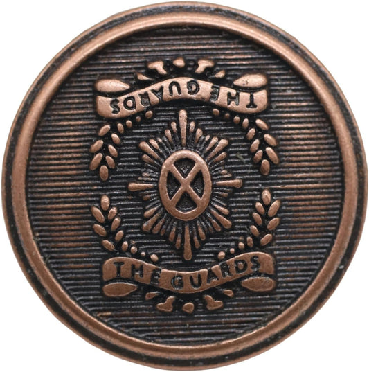 Antique Copper Metal Shank Buttons - 12 Pcs - 3 Size Options - The Guards of Kingdom Round Metal Shank Buttons Vintage for Men Women Blazer Coat Uniform Shirt Suit and Jacket Sewing Craft DIY N19803