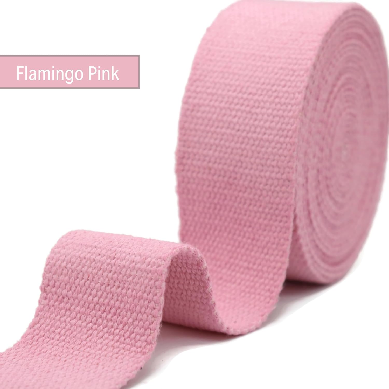 2" & 1.5'' & 1" Cotton Webbing - 5 Yards - 50+ Colors -%100 Natural Cotton - Turkish Woven - Heavy Duty 1 Inch 1.5 Inch 2 Inch Canvas Webbing for Sewing Straps Bag Climbing Indoors Craft DIY 11295…