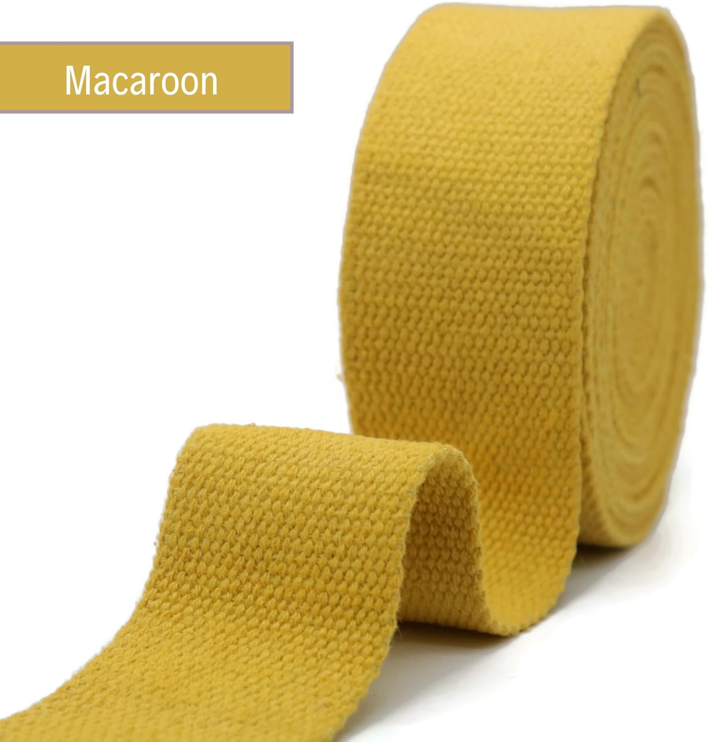 2" & 1.5'' & 1" Cotton Webbing - 5 Yards - 50+ Colors -%100 Natural Cotton - Turkish Woven - Heavy Duty 1 Inch 1.5 Inch 2 Inch Webbing for Sewing Straps Bag Climbing Indoors Craft DIY 11115…