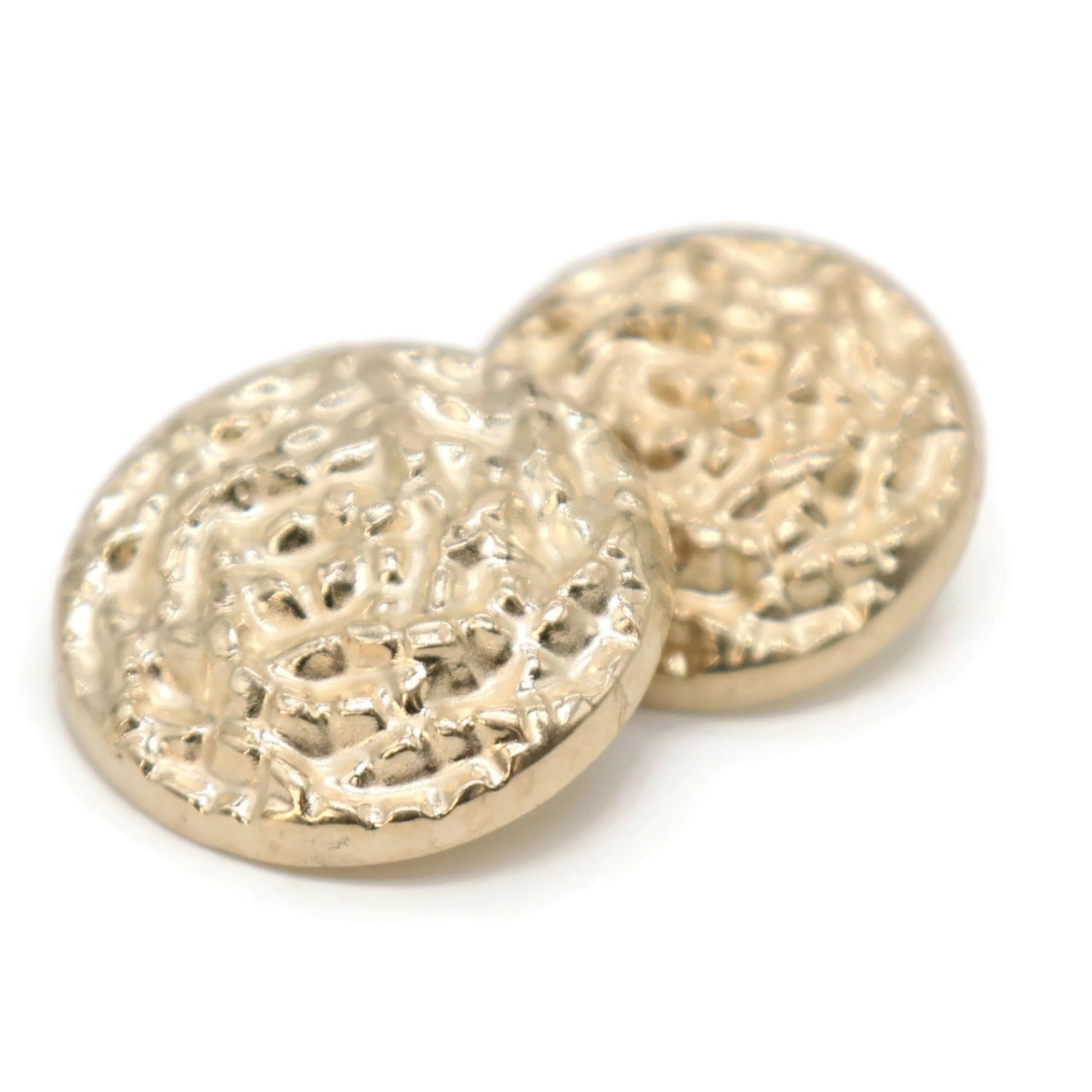 Wrinkle Gold Metal Shank Buttons - 12 Pcs - 2 Size Options - Luxury Wave Wrinkle Round Metal Shank Buttons for Men Women Blazer Coat Uniform Shirt Suit and Jacket Sewing Craft DIY N16202