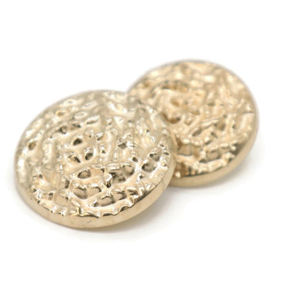 Wrinkle Gold Metal Shank Buttons - 12 Pcs - 2 Size Options - Luxury Wave Wrinkle Round Metal Shank Buttons for Men Women Blazer Coat Uniform Shirt Suit and Jacket Sewing Craft DIY N16202