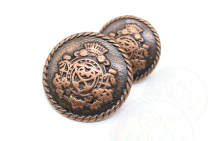 Crown Gold Metal Shank Buttons - 12 Pcs - 4 Size Options - Luxury Royal Metal Shank Buttons for Men Women Blazer Coat Uniform Shirt Suit and Jacket Sewing Craft DIY CR5232…