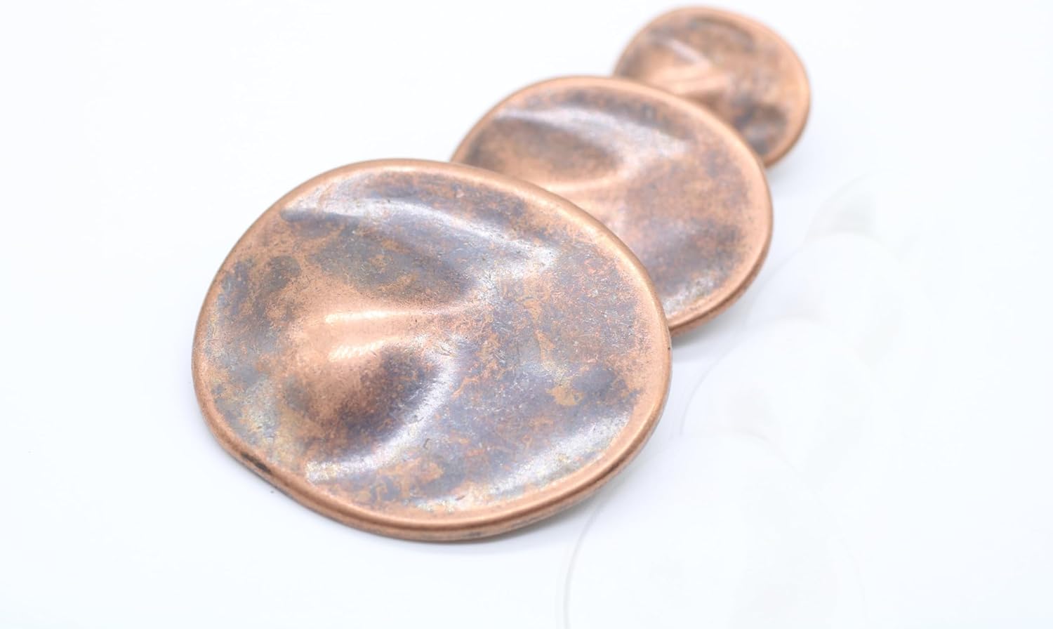 Antique Copper Metal Shank Buttons - 12 Pcs - 4 Size Options - Luxury Wrinkle Round Wave Metal Shank Buttons for Men Women Blazer Coat Uniform Shirt Suit and Jacket Sewing Craft DIY G2283…