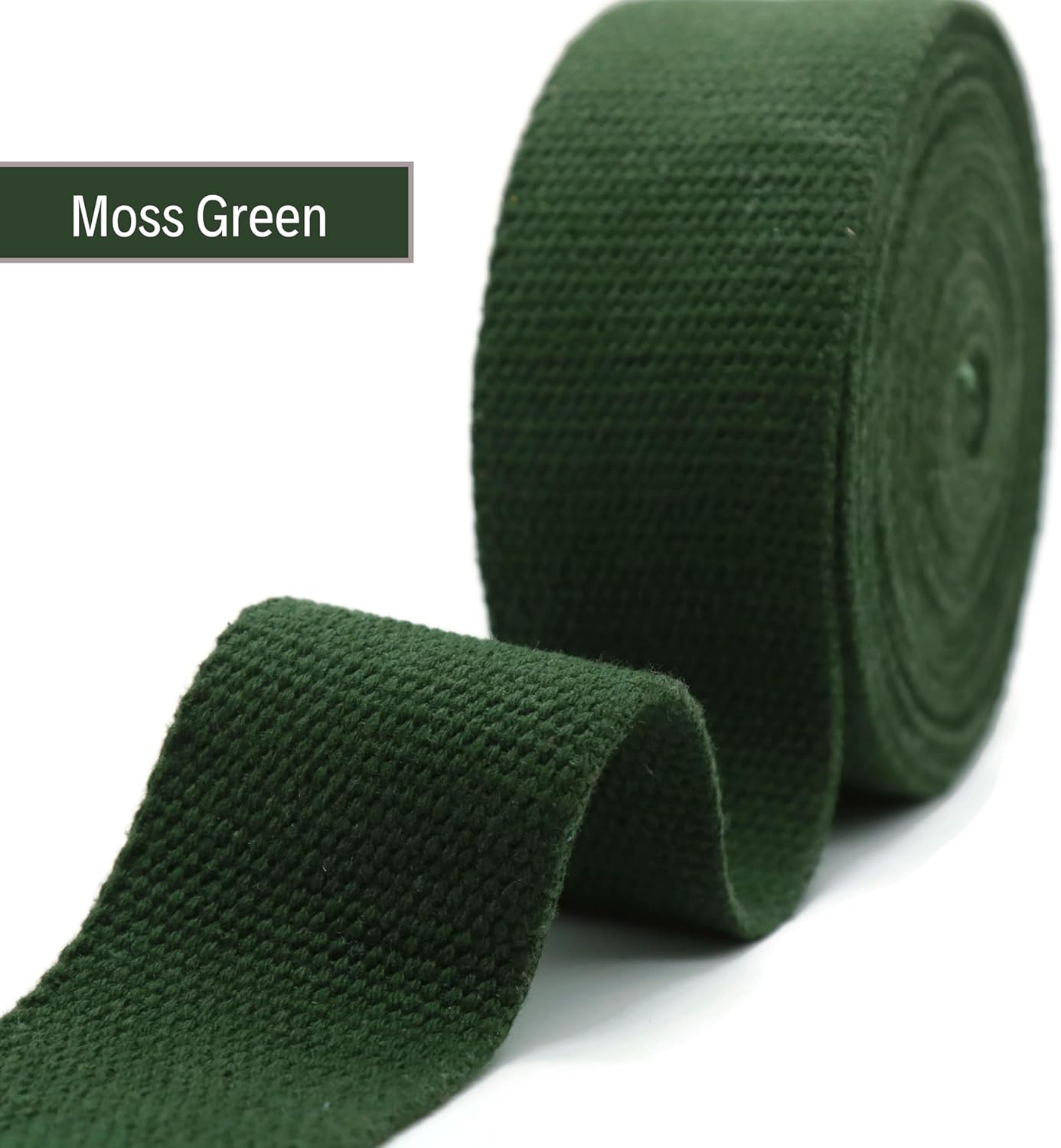 Cotton Webbing 2" & 1.5'' & 1" - 5 Yards - 50+ Colors -%100 Natural Cotton - Turkish Woven - Heavy Duty 1 Inch 1.5 Inch 2 Inch Canvas Webbing for Sewing Straps Bags Climbing Indoors Craft DIY 11325…