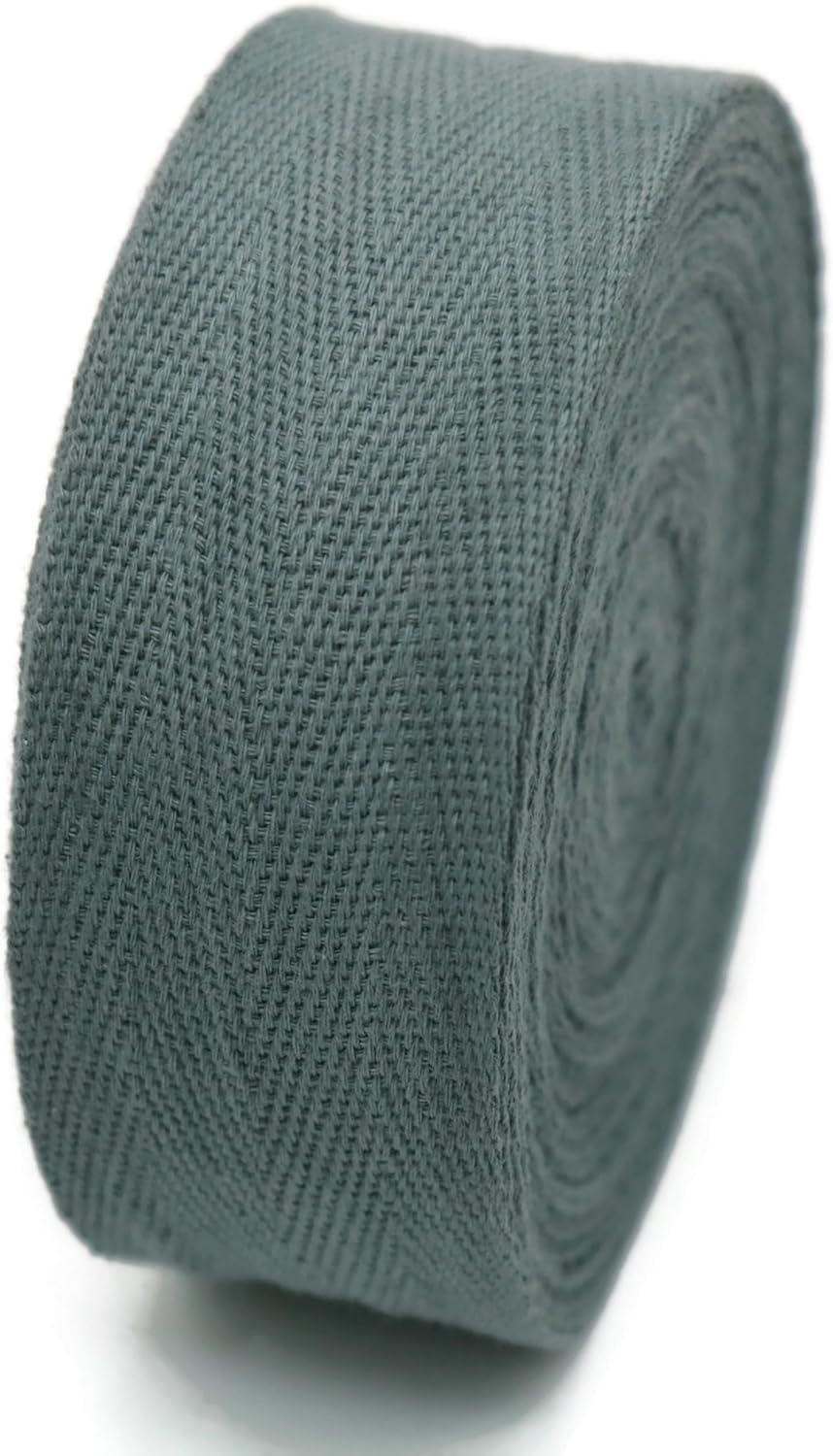 2" & 1.5" & 1.18'' & 1" Cotton Twill Tape - 10 Yards - 50+ Colors -%100 Natural Cotton 1 Inch 1.5 Inch 2 Inch Herringbone Bias Binding Cotton Tape Trim for Sewing Wrapping Craft DIY 10544 (Oslo Gray)…