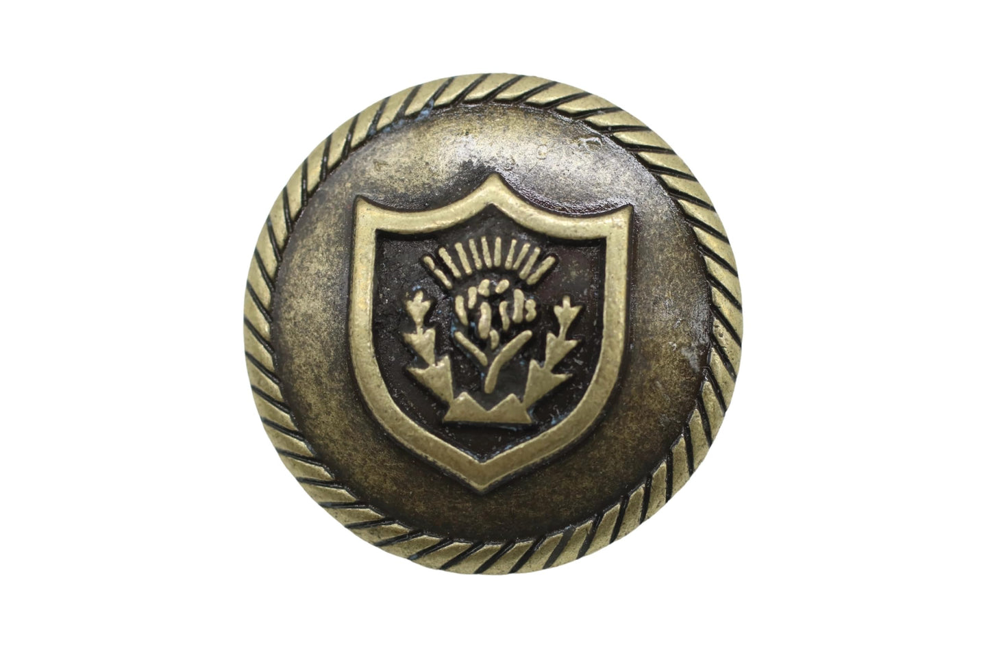 Gold Metal Shank Buttons - 12 Pcs - 3 Size Options - Floral Round Metal Shank Buttons for Men Women Blazer Coat Uniform Shirt Suit and Jacket Sewing Craft DIY N3603