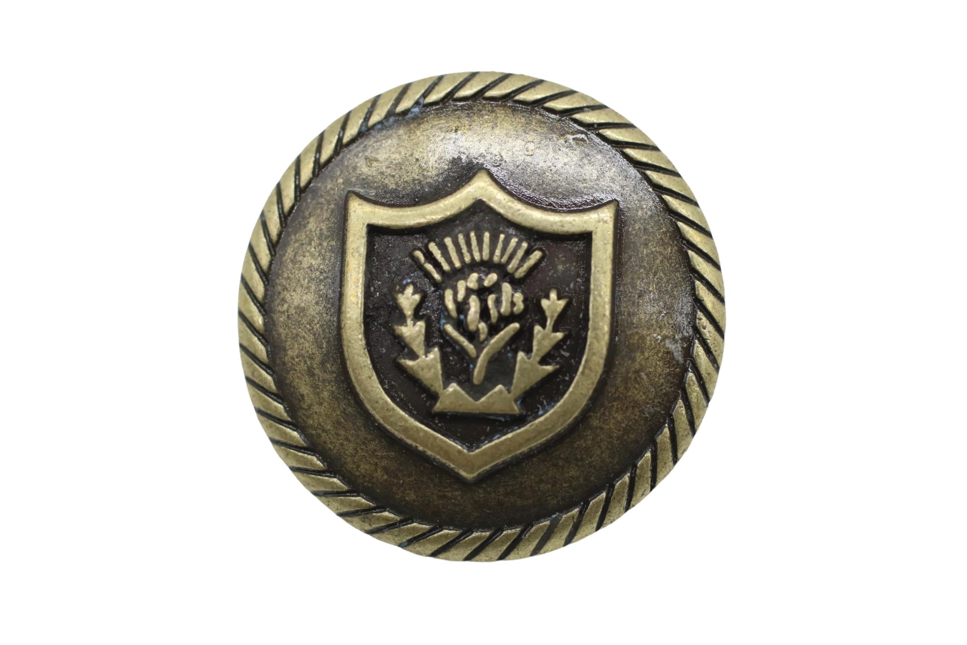 Gold Metal Shank Buttons - 12 Pcs - 3 Size Options - Floral Round Metal Shank Buttons for Men Women Blazer Coat Uniform Shirt Suit and Jacket Sewing Craft DIY N3603