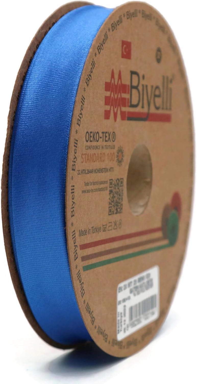Fold Satin Bias Tape - 99+ Colors - 3/4 Inches Wide - 27 Yards - Fold Satin Binding Bias Ribbon Fabric Piping Bias Binding Tape for Sewing Clothing Navy Blue DIY BYS20