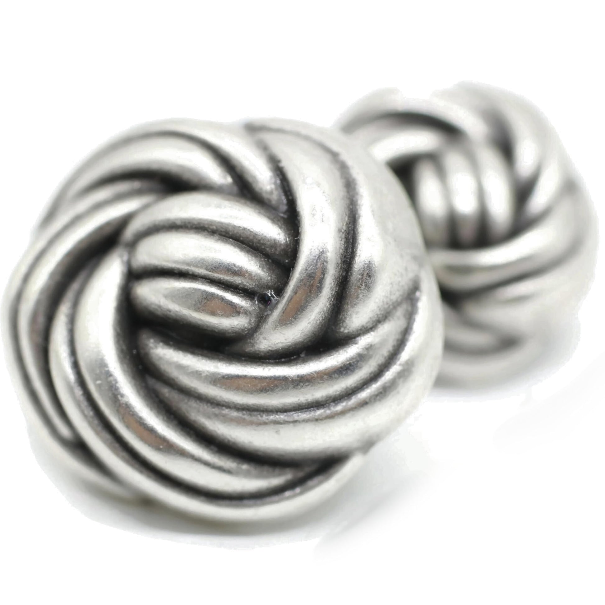 Floral Silver Metal Shank Buttons - 12 Pcs - 3 Size Options - Luxury Floral Round Wave Metal Shank Buttons for Men Women Blazer Coat Uniform Shirt Suit and Jacket Sewing Craft DIY FLR9323