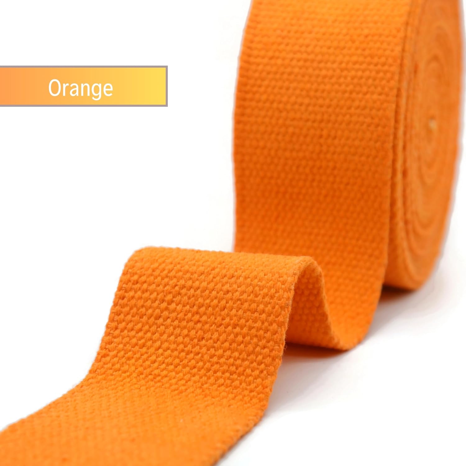 2" & 1.5'' & 1" Cotton Webbing - 5 Yards - 50+ Colors -%100 Natural Cotton - Turkish Weave - Heavy Duty 1 Inch 1.5 Inch 2 Inch Webbing for Sewing Straps Wrapping Climbing Indoors Craft DIY 11155…