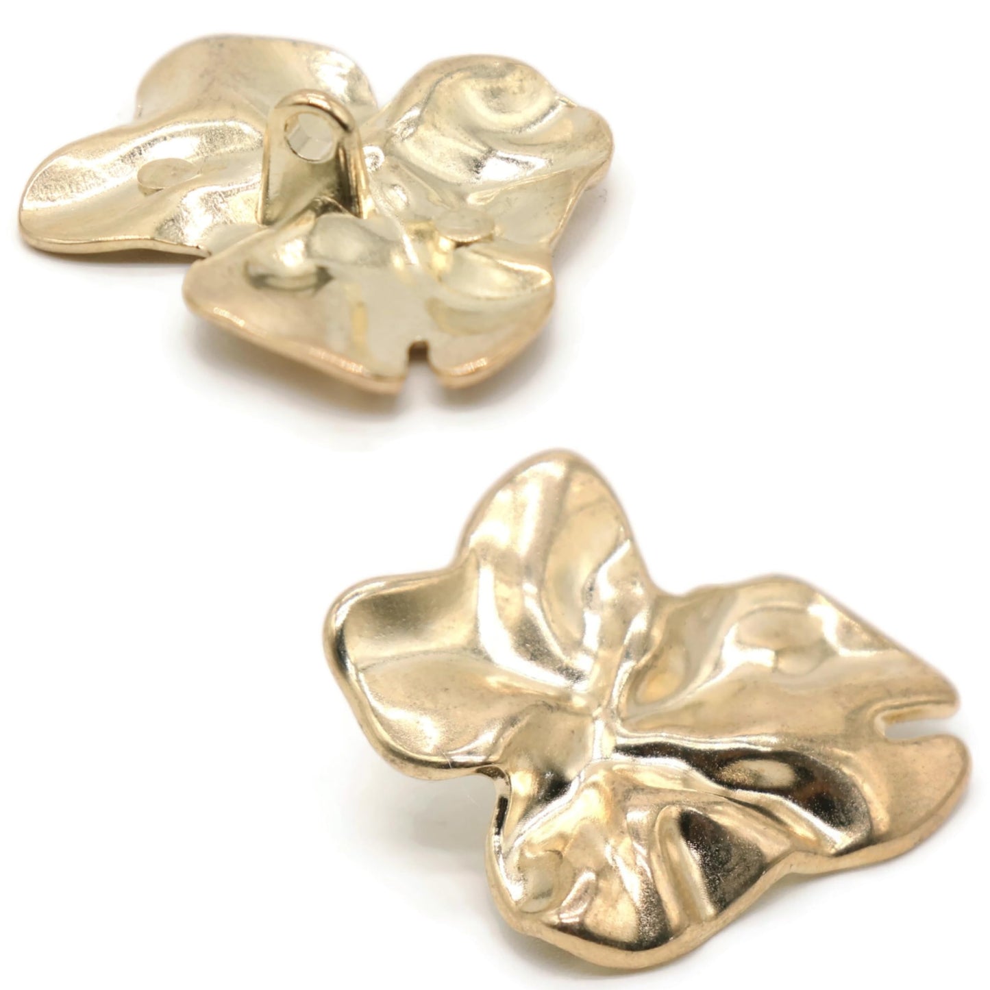 Wrinkle Gold Metal Shank Buttons - 12 Pcs - 3 Size Options - Luxury Wave Wrinkle Irregular Wave Metal Shank Buttons for Men Women Blazer Coat Uniform Shirt Suit and Jacket Sewing Craft DIY E0703