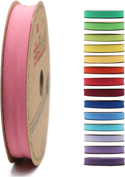 Cotton Fold Bias Tape - 3/4 Inches (20mm) Wide - 27 Yards - 65+ Colors - Single Fold Cotton Fold Bias Binding Tape for Sewing Clothing DIY (32. Mauve) D32