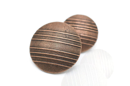 Flat Silver Metal Shank Buttons - 12 Pcs - 2 Size Options - Luxury Striped Round Wave Metal Shank Buttons for Men Women Blazer Coat Uniform Shirt Suit and Jacket Sewing Craft DIY N9801