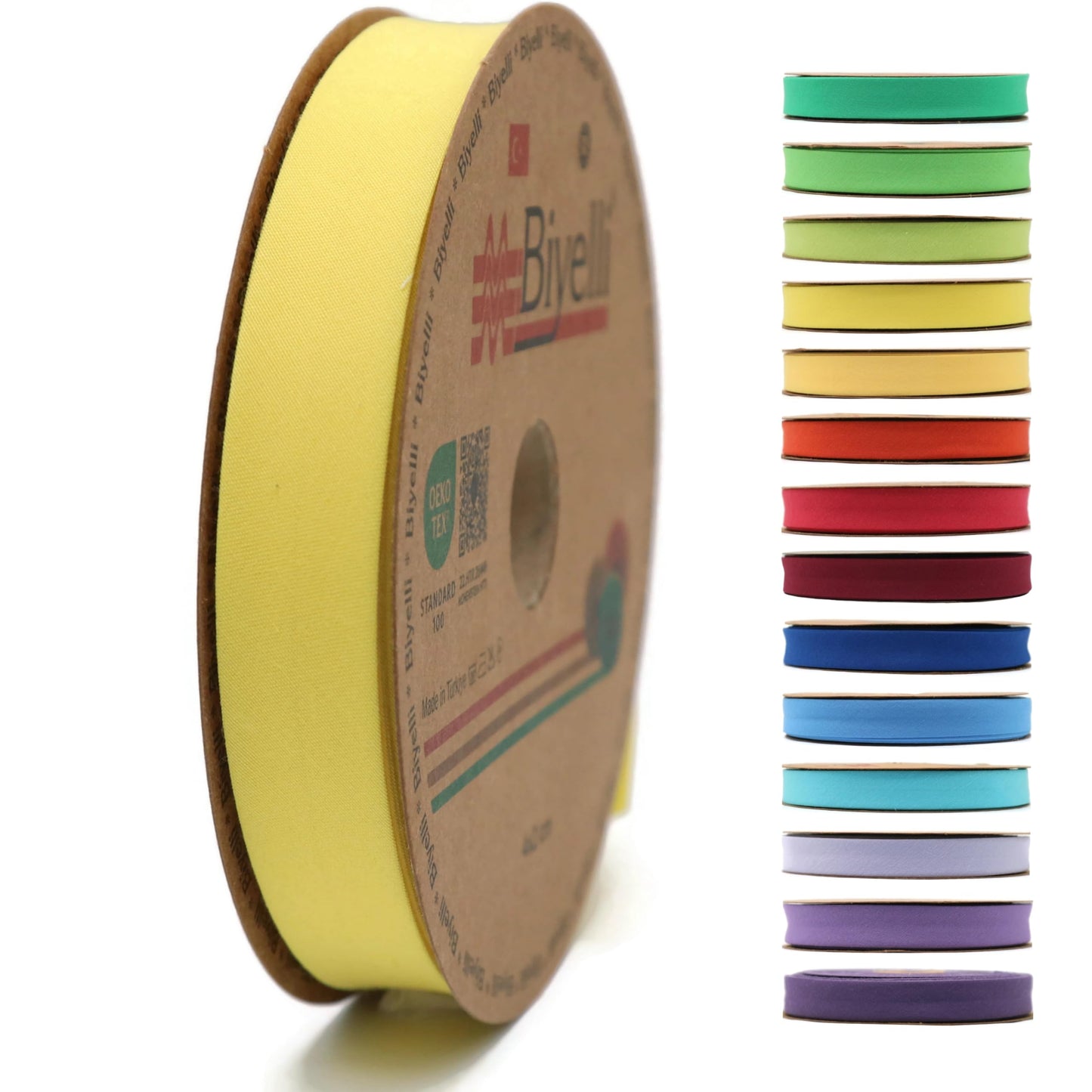Cotton Fold Bias Tape - 3/4 Inches (20mm) Wide - 27 Yards - 65+ Colors - Single Fold Cotton Fold Bias Binding Tape for Sewing Clothing DIY (48. Camel) D48